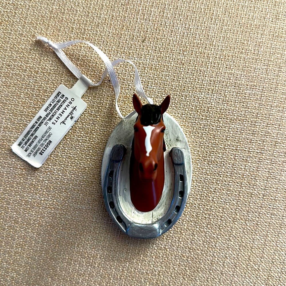Horse Horseshoe Ornament